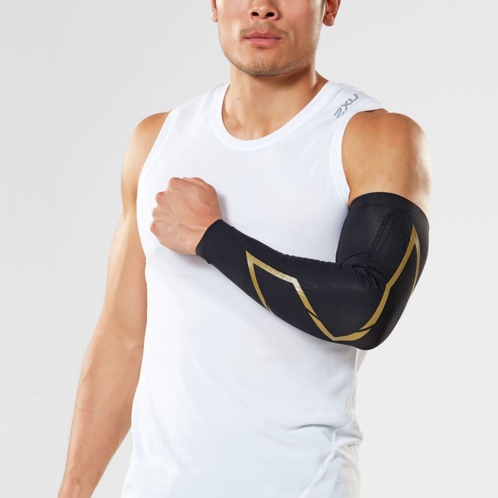 2XU Force Compression Arm Guards - Black/Gold