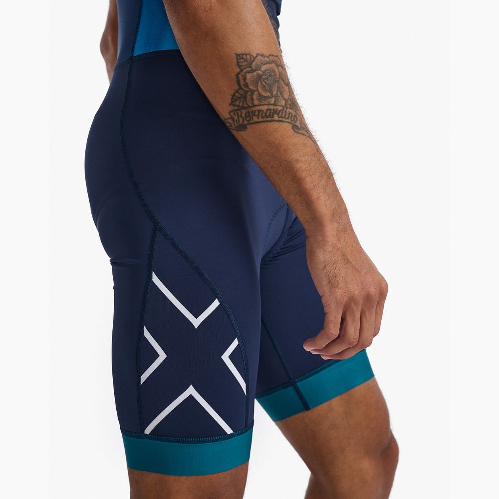 2XU Core Trisuit - Poppy/Midnight Blue