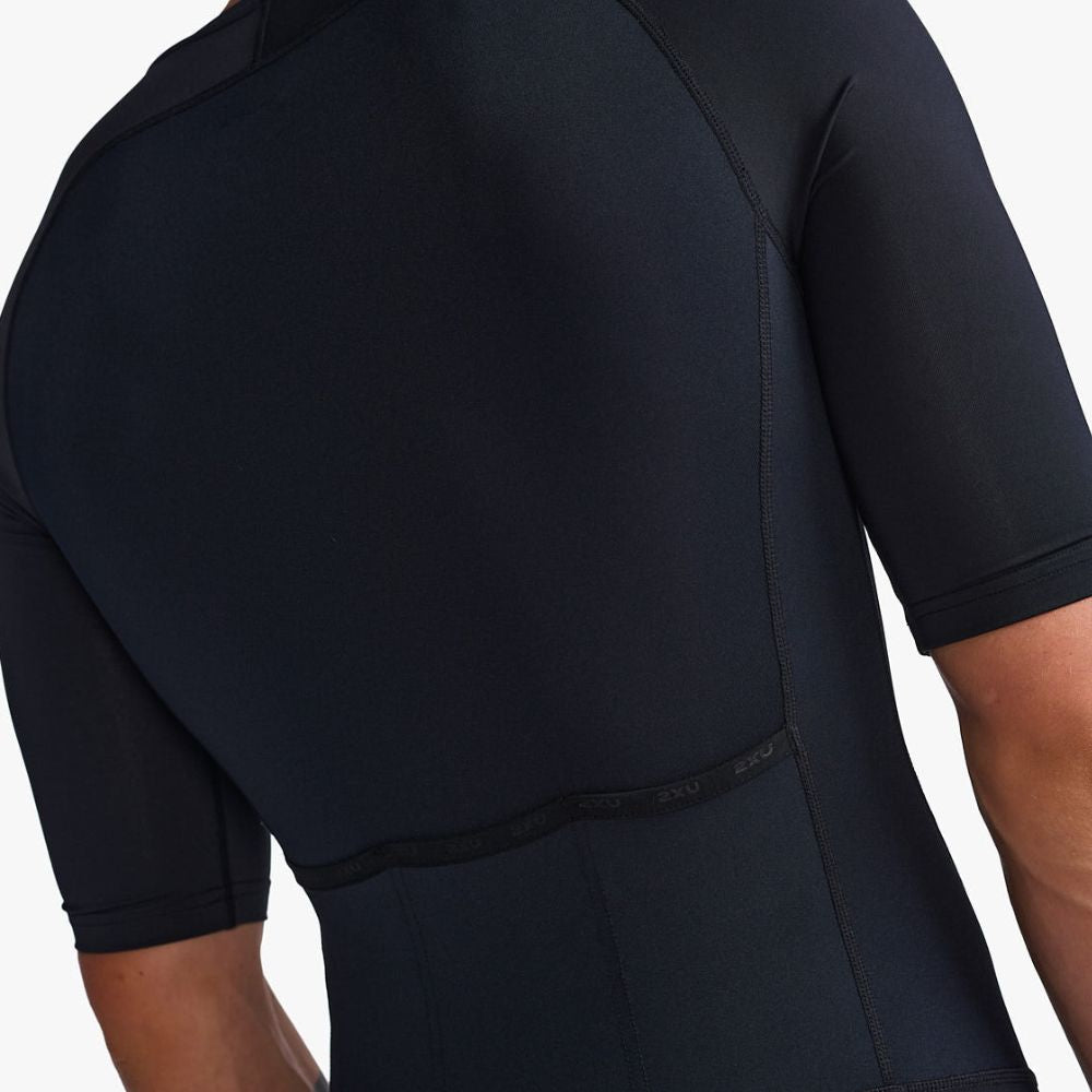 2XU Core Sleeved Trisuit - Black/White
