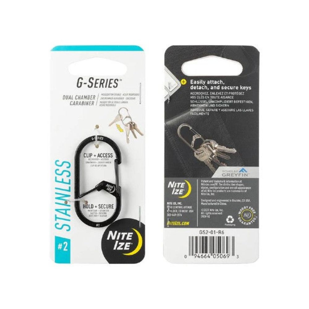 G-Biners Dual Chamber Carabiner - Black