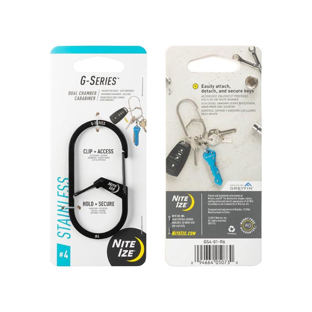 G-Biners Dual Chamber Carabiner - Black