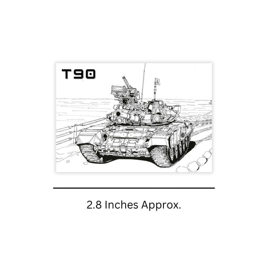 Battle Tank T-90 Sleek Magnet Dimensions