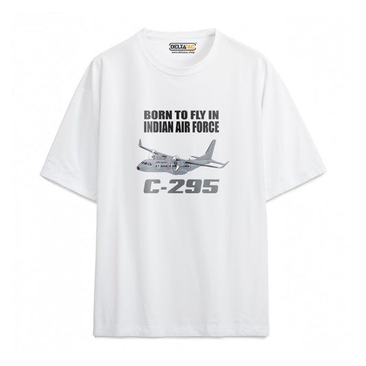 Born to Fly In Indian Air Force C-295 T-shirt Oversized