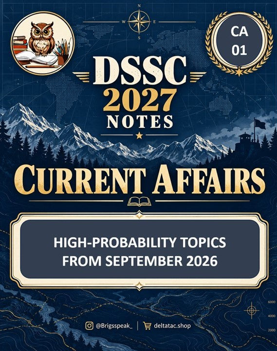 DSSC 2027 Current Affairs – September 2026 CA 01