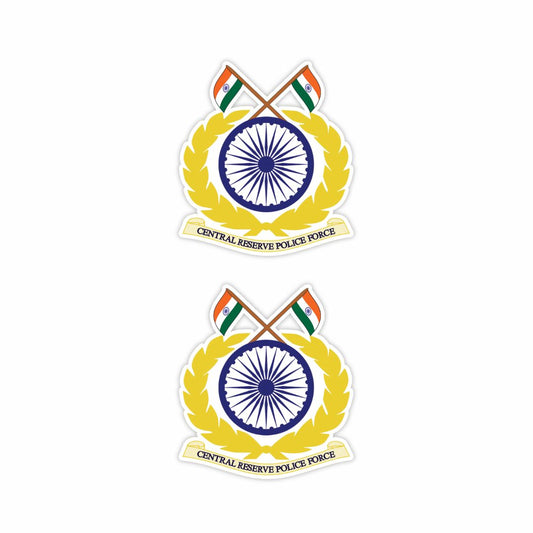 CRPF Logo Sticker (Pack of 2) - Mini Military Series