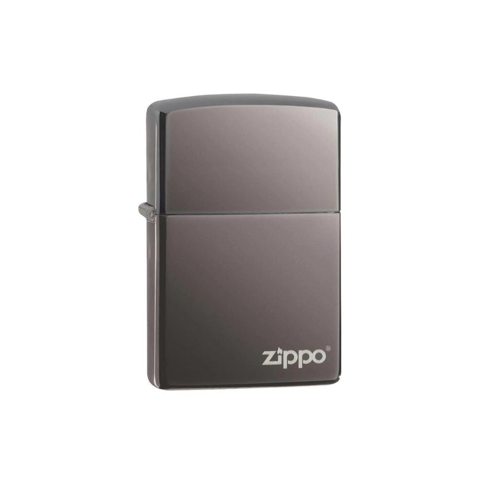 Classic Black Ice Zippo Logo Lighter