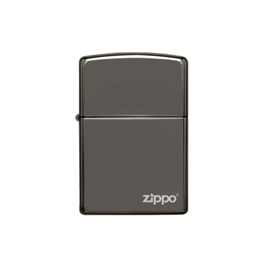 Classic Black Ice Zippo Logo Lighter
