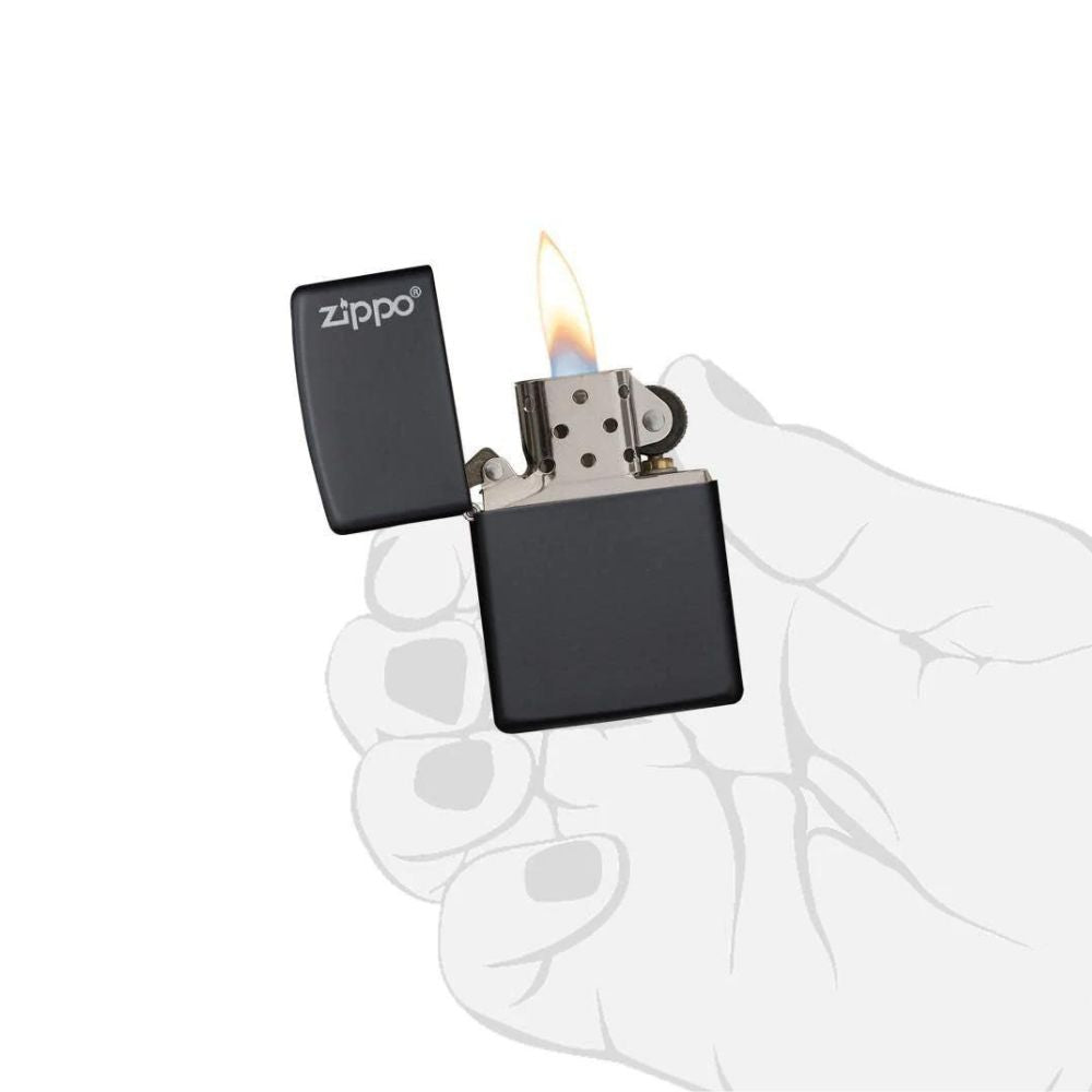 Classic Black Matte with Zippo Logo Lighter