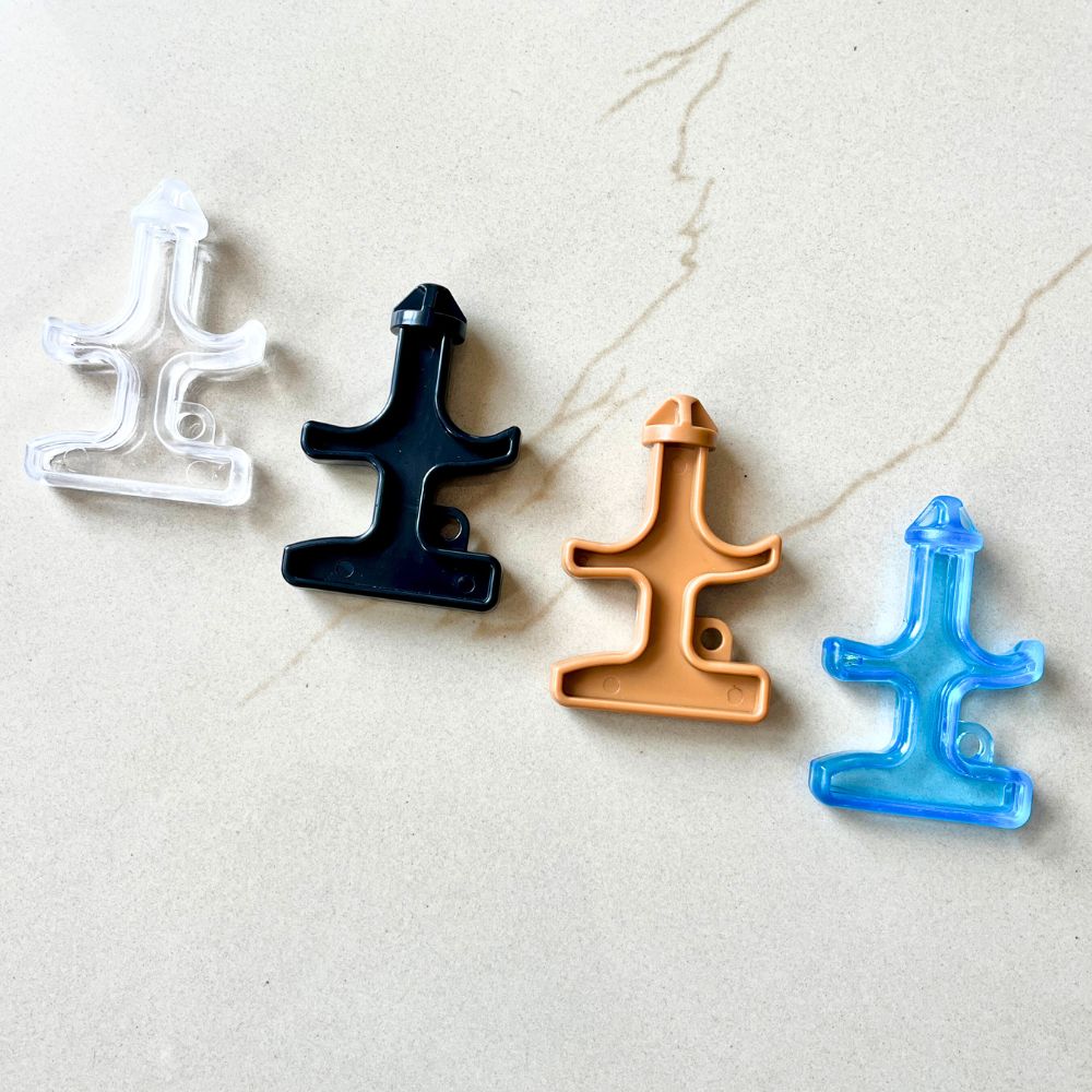 Self Defense Stinger Tool Keychain Combo- Clear White, Clear Blue , Khaki Brown, Black