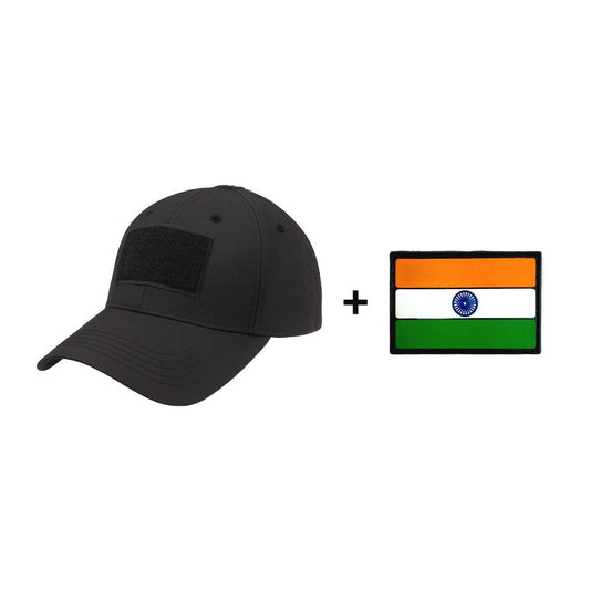 DT Black Velcro Cap + Tricolor PVC Velcro Patch