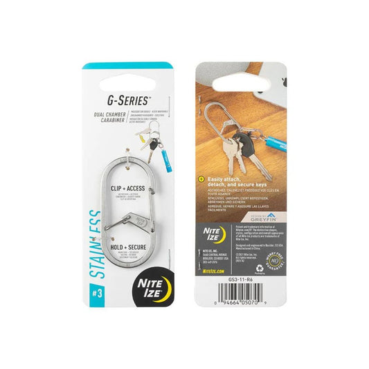 G-Biners Dual Chamber Carabiner - Silver
