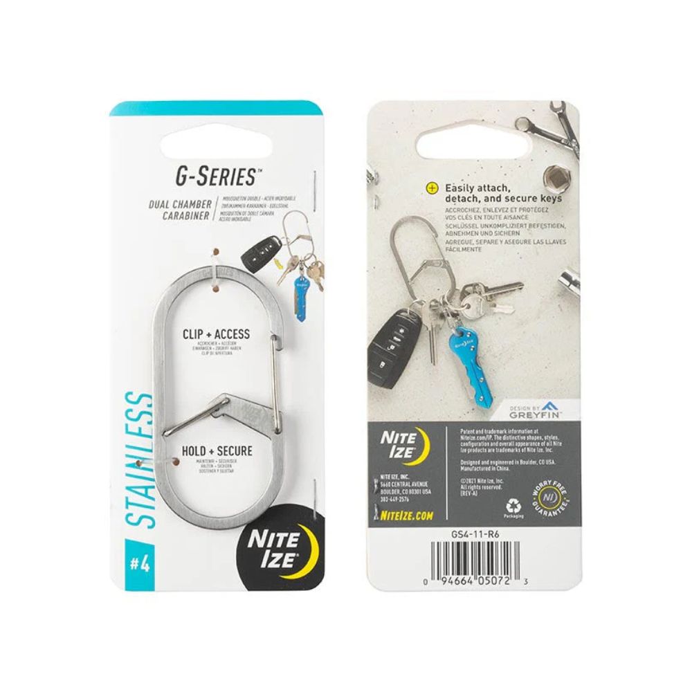 G-Biners Dual Chamber Carabiner - Silver