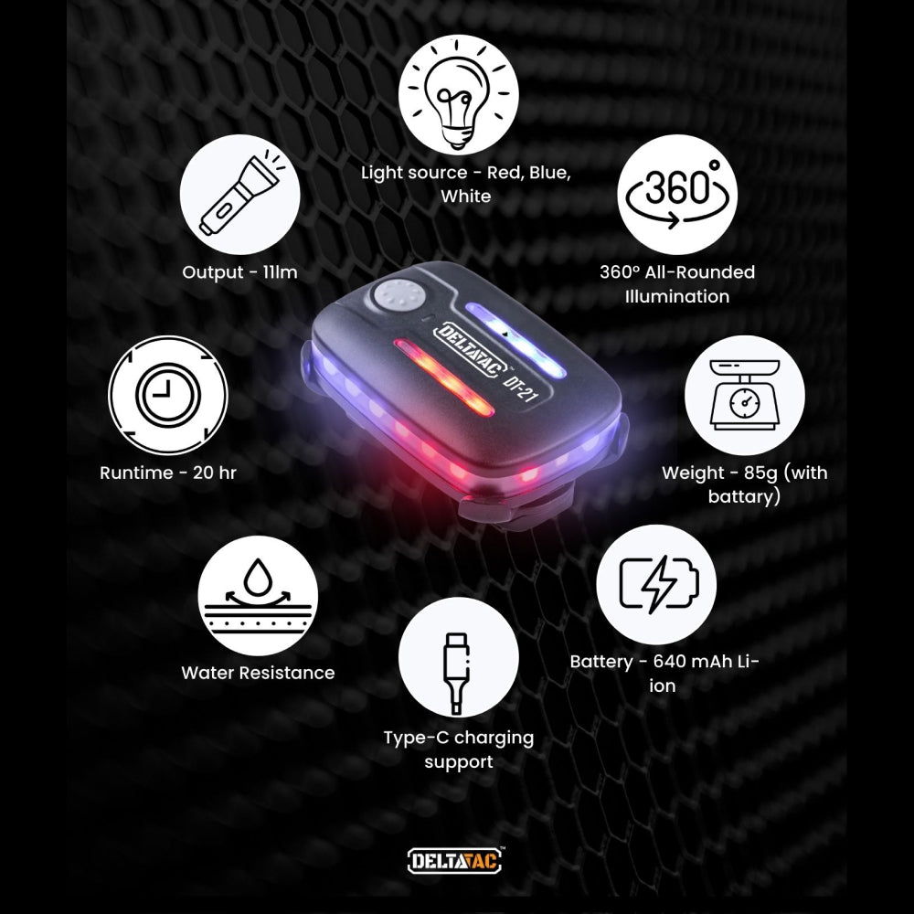 Dt-21 Red & Blue Strobe Light