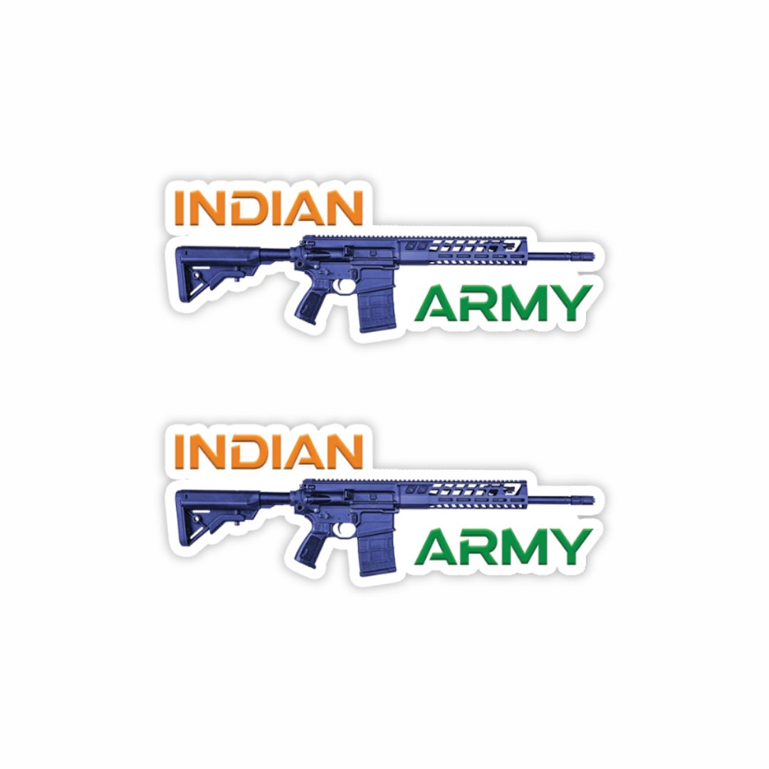 Indian Army Sig Sauer Sticker (Pack of 2) - Mini Military Series