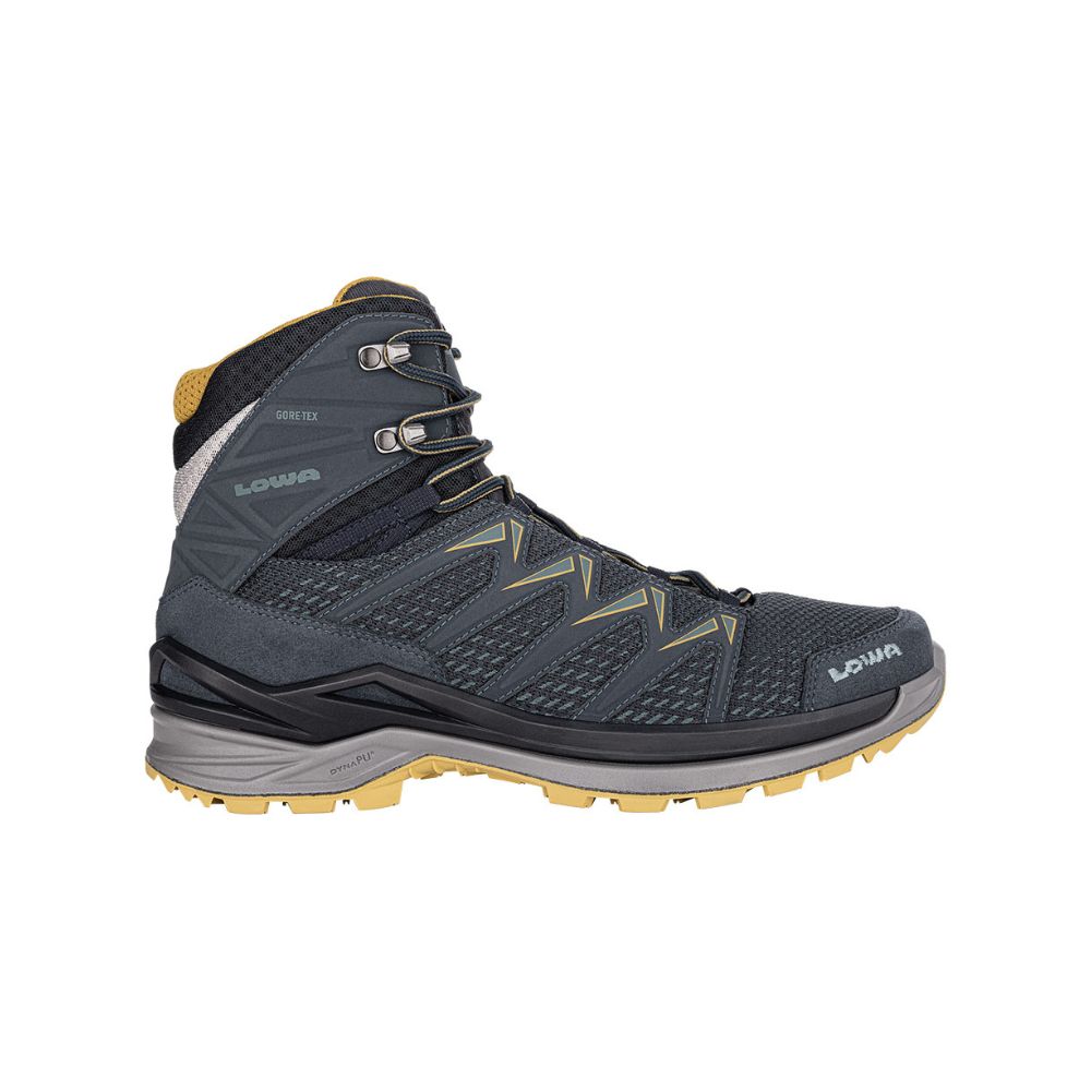 Lowa Innox Gtx Mid Shoes - Steel Blue/Mustard