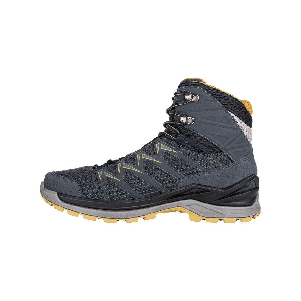 Lowa Innox Gtx Mid Shoes - Steel Blue/Mustard