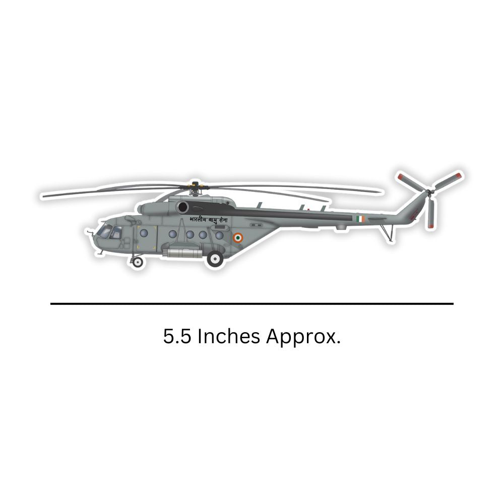 MI 17 Military Helicopter Sticker (Pack of 2) - Mini Military Stickers