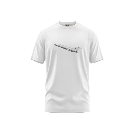 MiG-21 Minimalist T-Shirt White – Iconic Fighter Jet Tribute