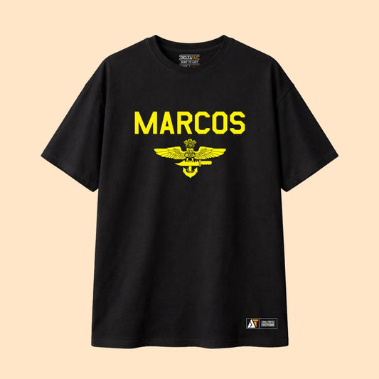MARCOS Insignia – Silent Strength Black Tshirt Tactical Lifestyle Essential