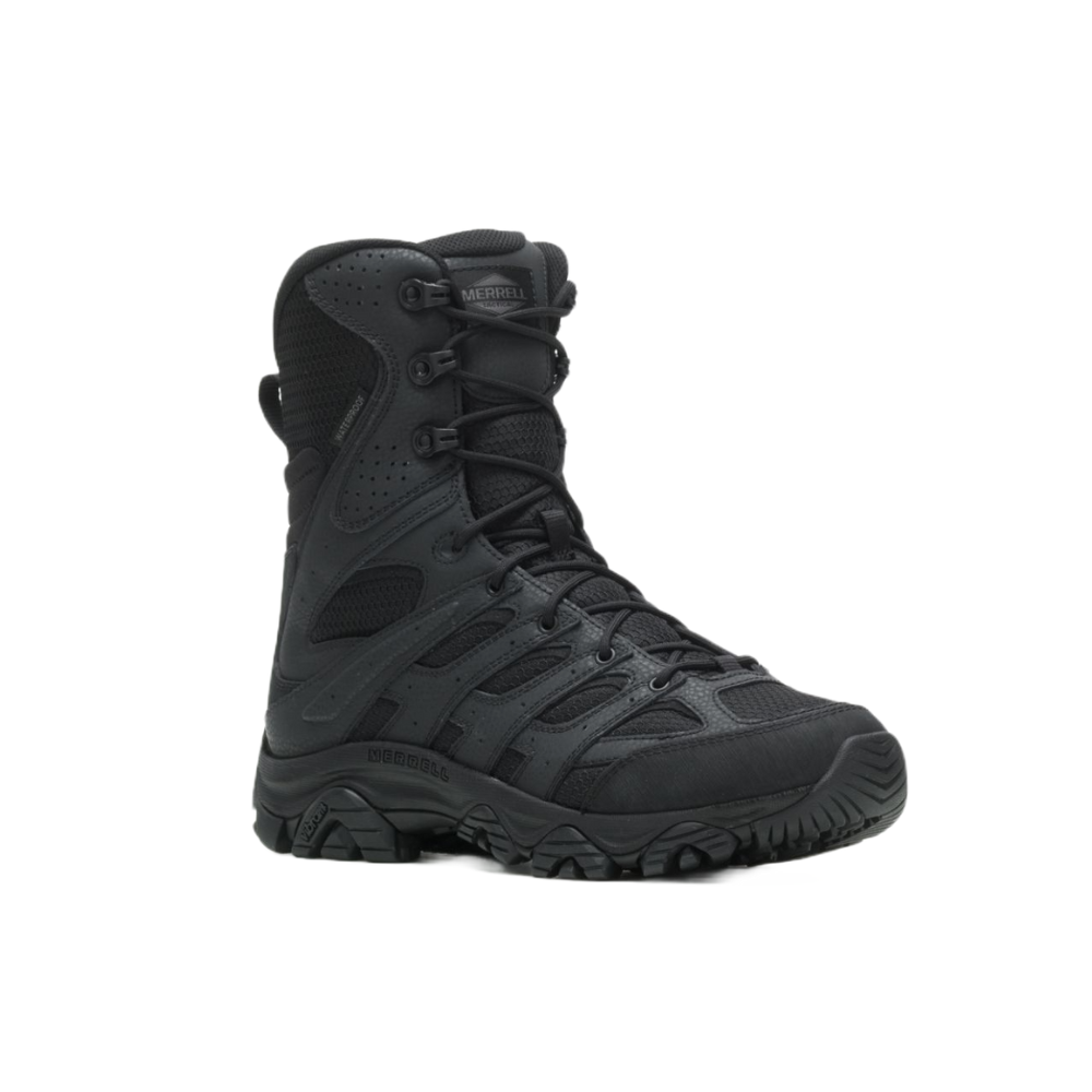 Merrell Men's Moab 3 8" Tactical Zip Waterproof Boot - Black