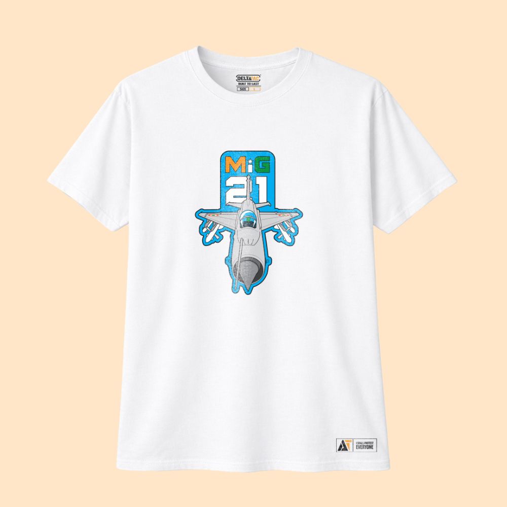 MiG-21 White RF T-Shirt – Supersonic Spirit | DeltaTac