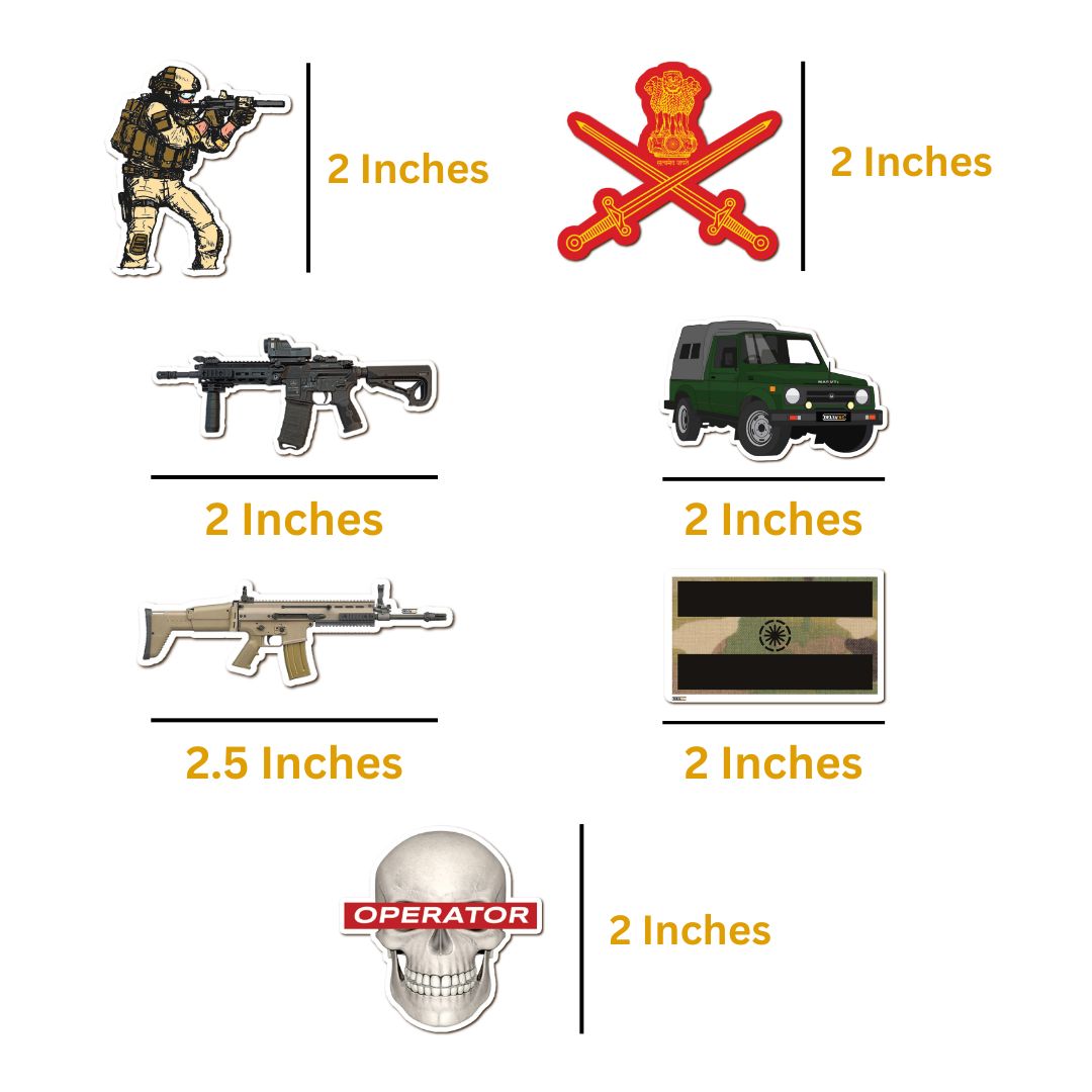 Army Mini Military Stickers Combo