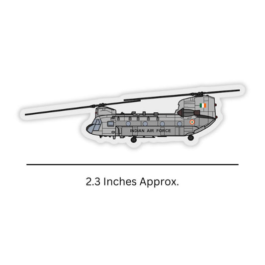 Mini Chinook Helicopter Sticker Dimensions