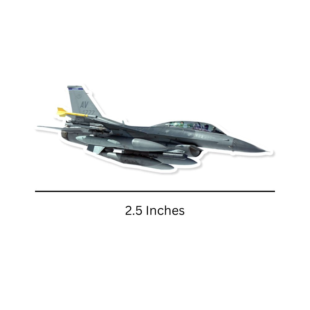 Mini F-16 Sticker Dimensions
