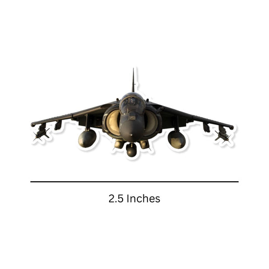 Mini McDonell Douglas AV-8B Harrier Sticker Dimensions