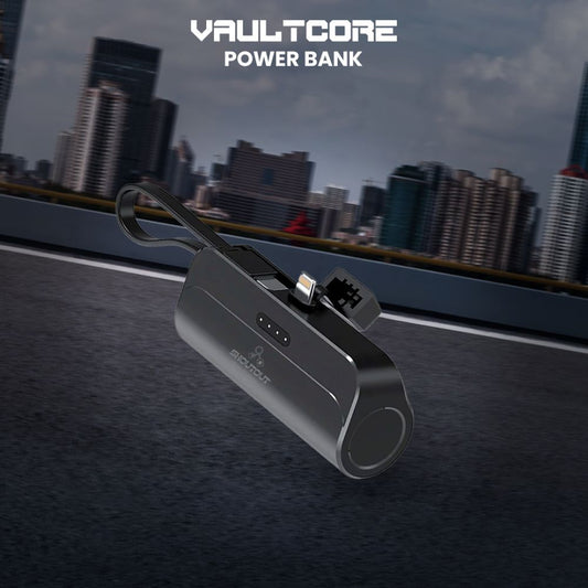 Mini Portable 5000mAh Power Bank for iPhone and Android - Black