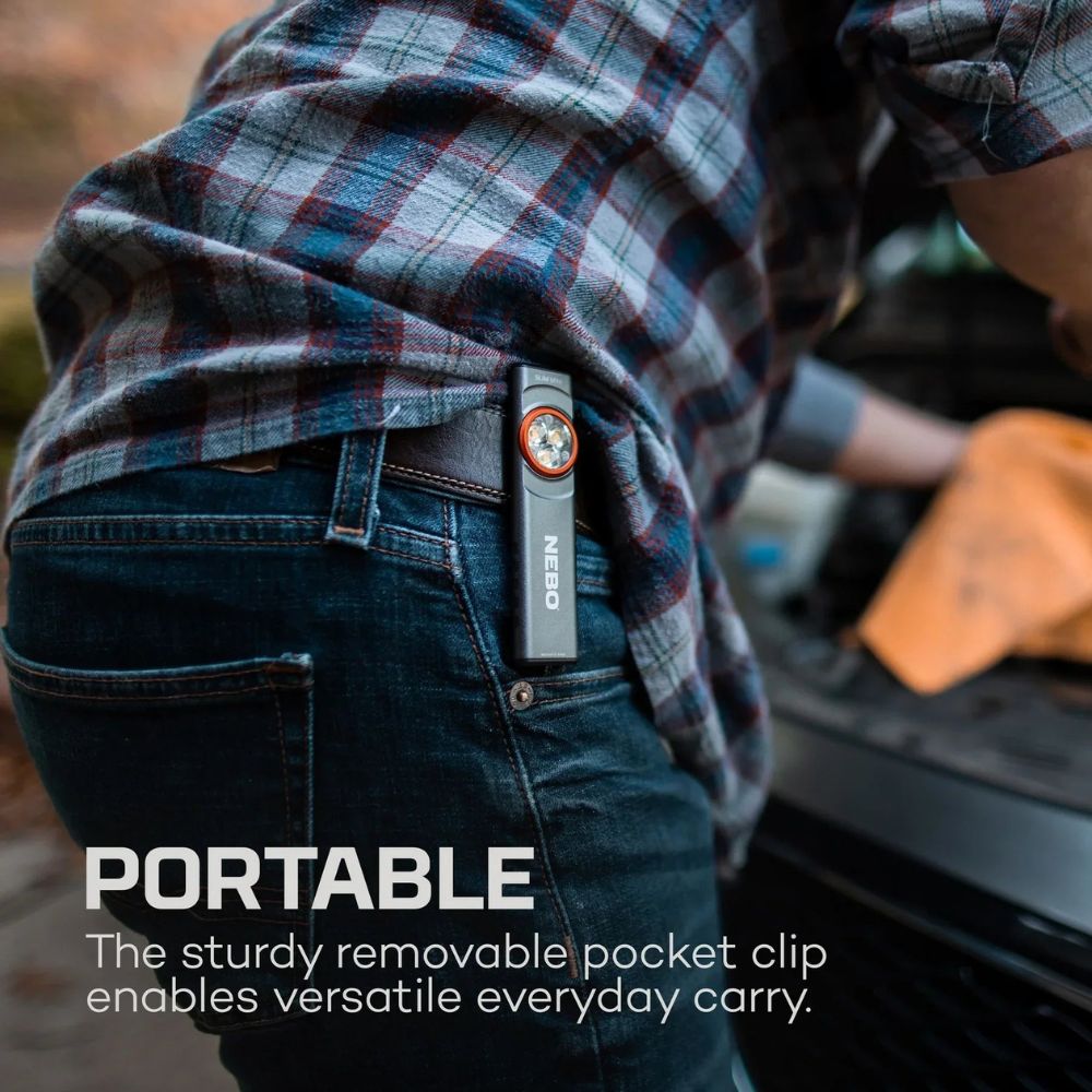 NEBO Slim Mini LED flashlight | USB-C Rechargeable