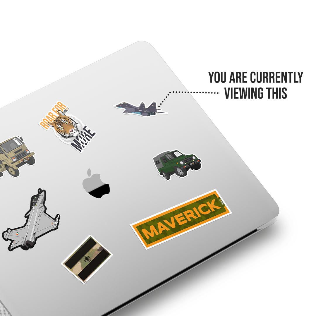 Mini Indian Navy MIG 29K Sticker (Pack of 2) - Mini Military Stickers