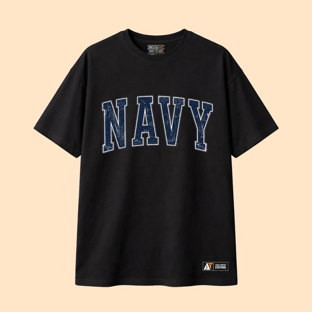 Indian Navy Typography T-Shirt| Tactical Naval Essential