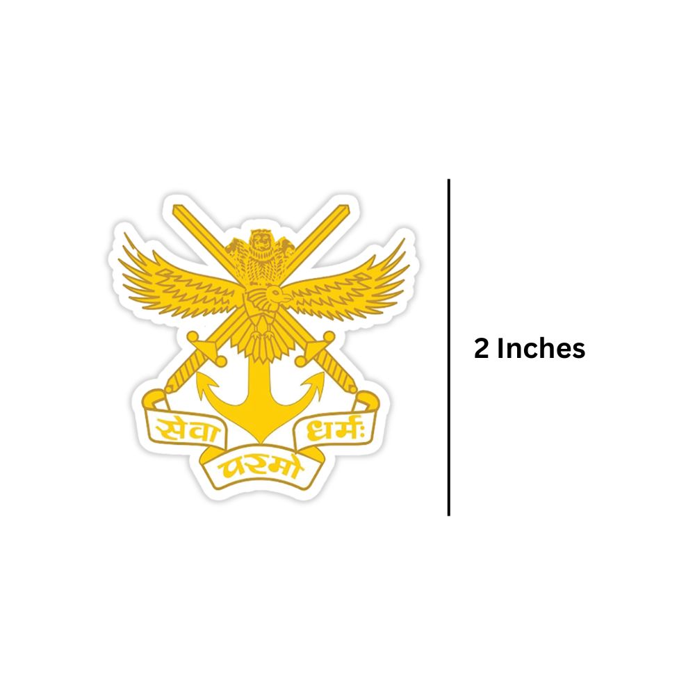 National Defence Academy (NDA) Logo Sticker (Pack of 2) - Mini Military Series