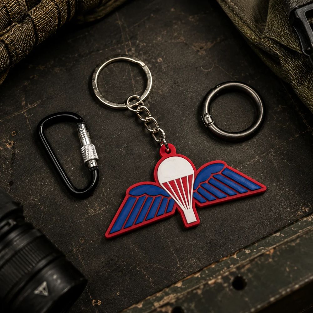 Para Wings Keychain | Parachute Regiment Insignia | Military-Inspired Airborne Keychain with Carabiner | DeltaTac