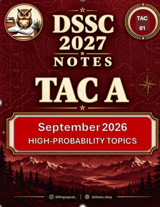 DSSC 2027 Tactics A – September High-Probability Topics TAC 01