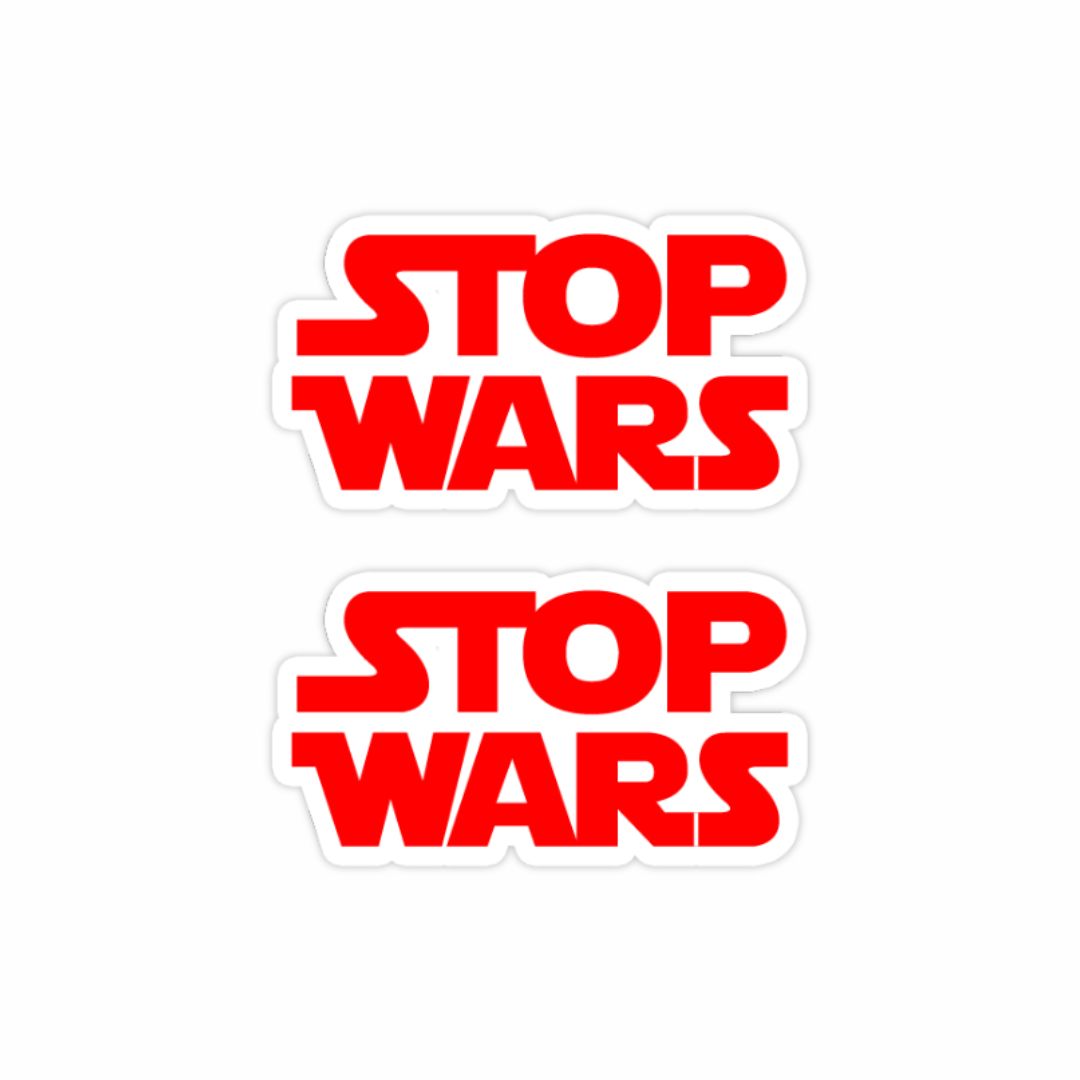 Stop Wars Sticker (Pack of 2) - Mini Series