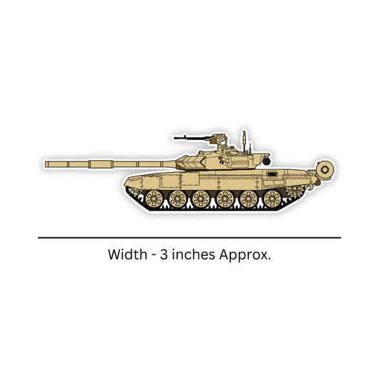 T-90 Bhishma Battle Tank Sticker Dimensions