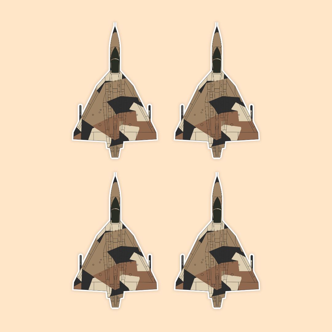 HAL Tejas Desert Camo Fighter Jet Sticker | Indian Air Force LCA | DeltaTac