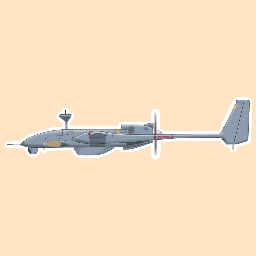IAI Heron 1 UAV Sticker | Indian Armed Forces Reconnaissance Drone