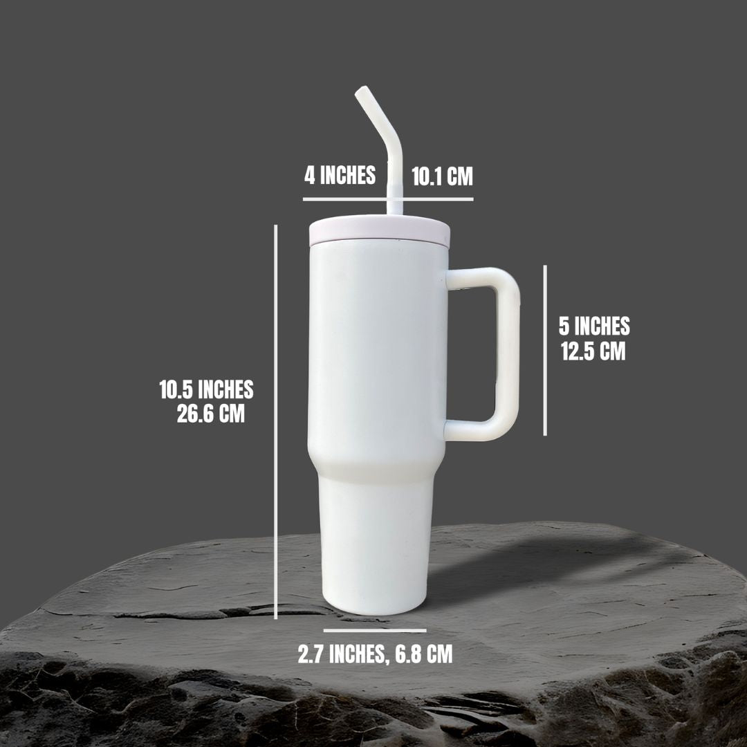 BPA-Free Insulated White Tumbler