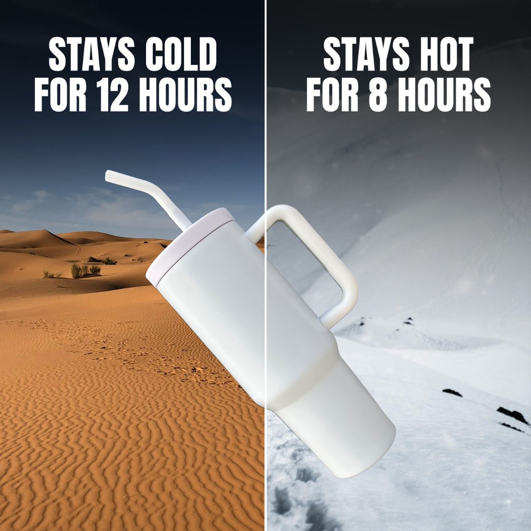 BPA-Free Insulated White Tumbler