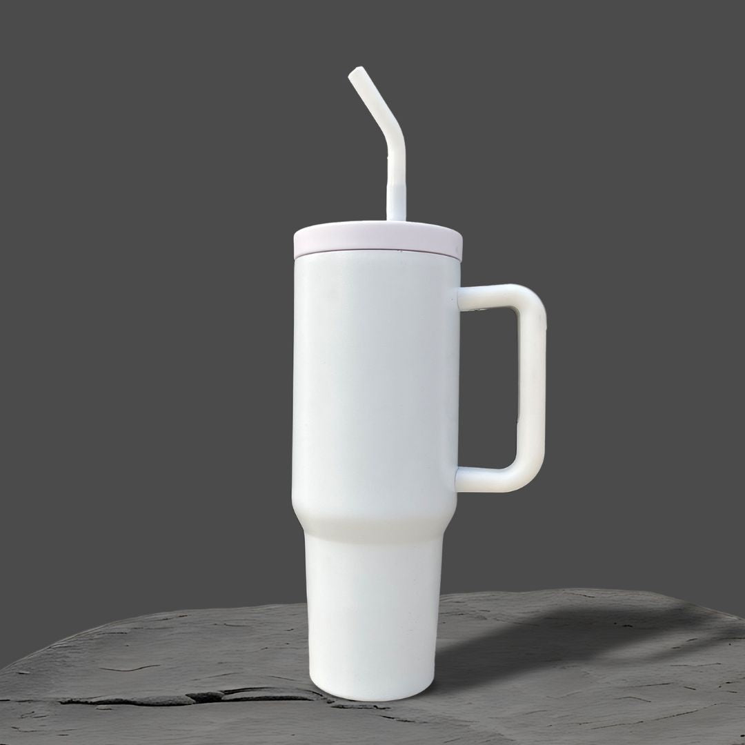 BPA-Free Insulated White Tumbler
