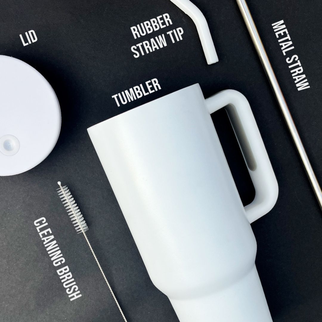 BPA-Free Insulated White Tumbler