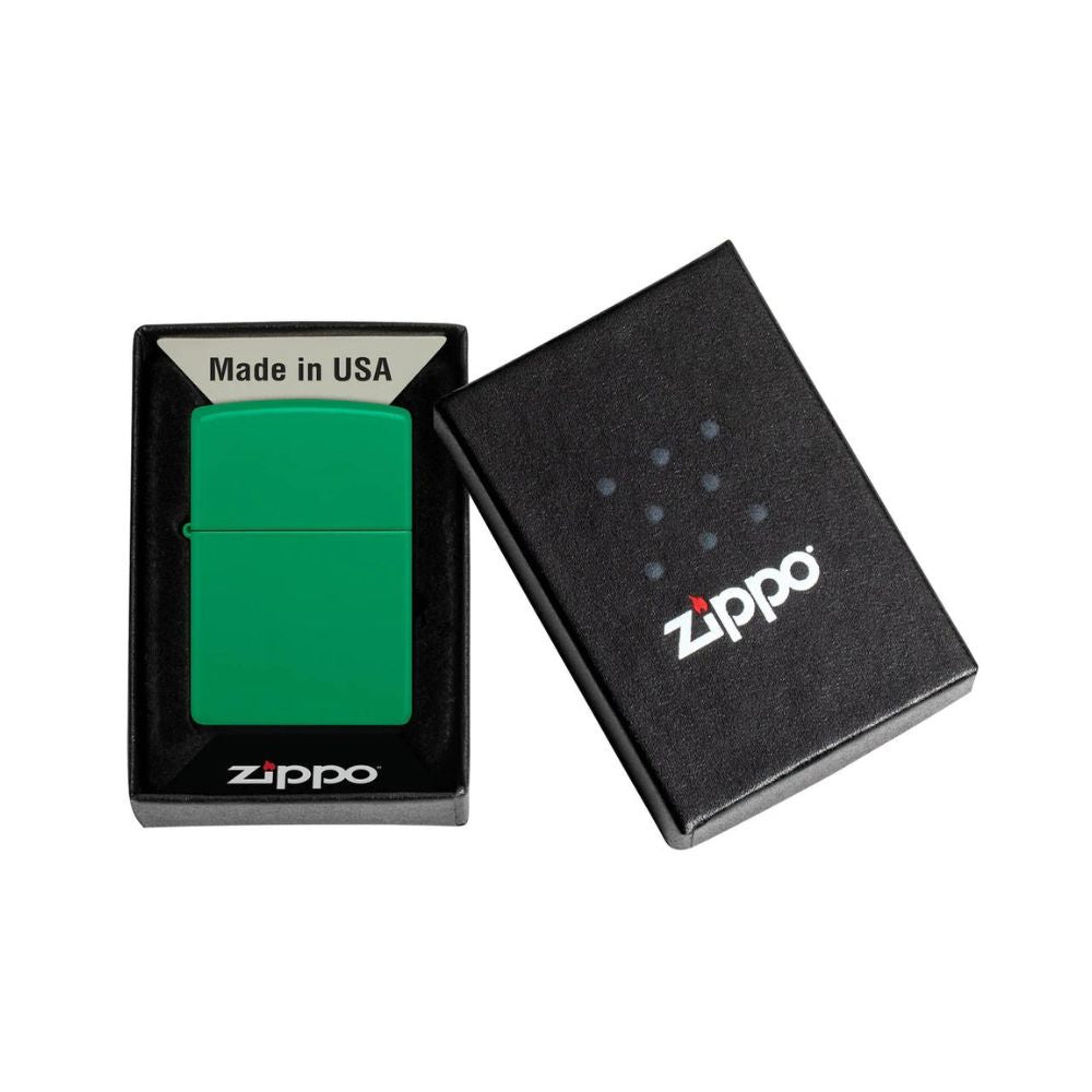 Zippo Classic Grass Green Matte Lighter