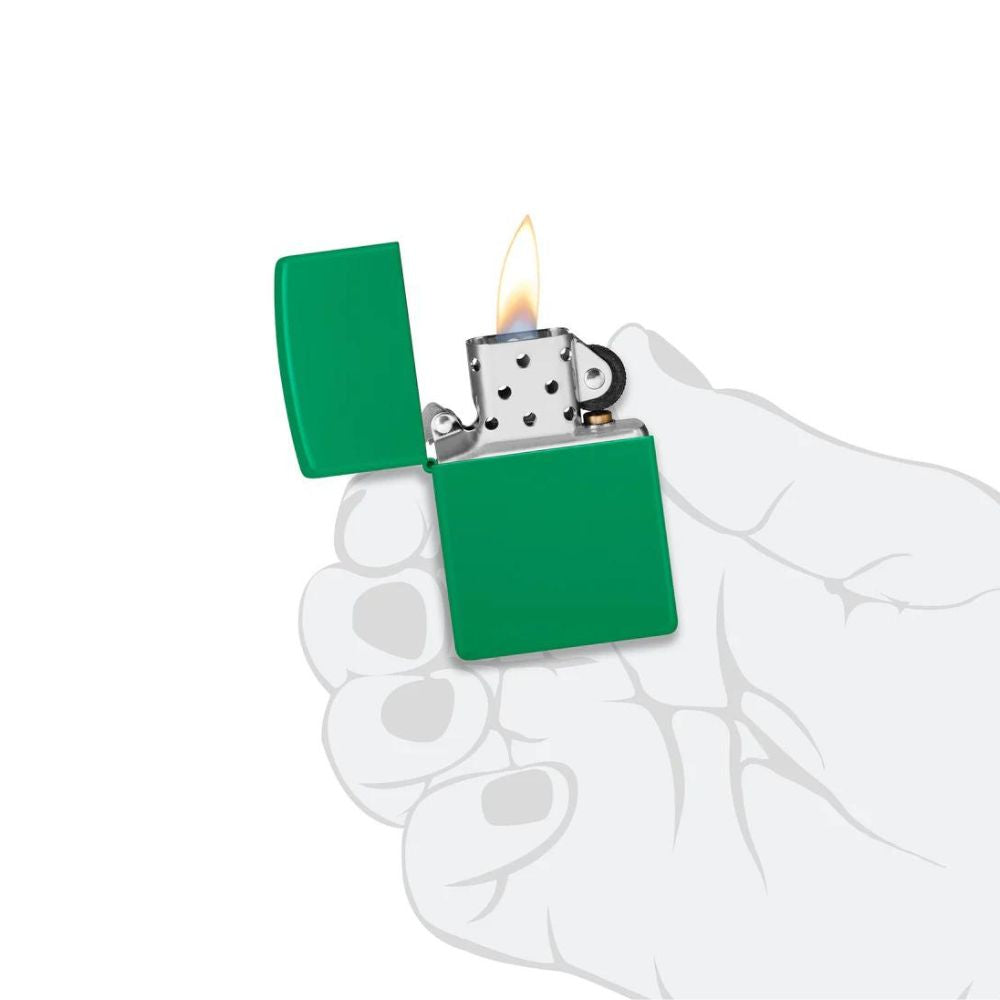 Zippo Classic Grass Green Matte Lighter