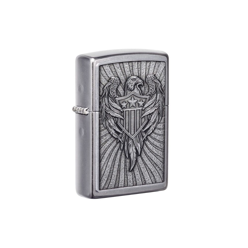 Zippo Eagle Shield Emblem Design Lighter