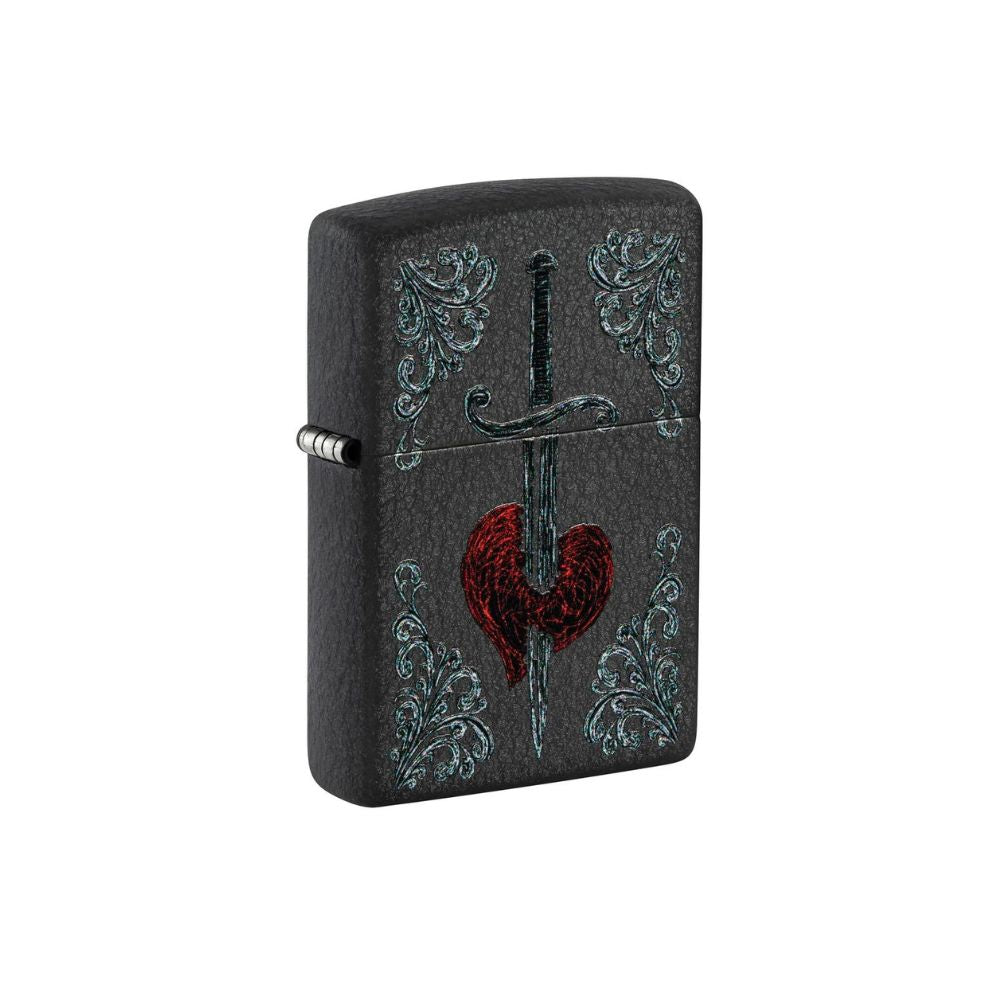 Zippo Heart Dagger Tattoo Design Lighter