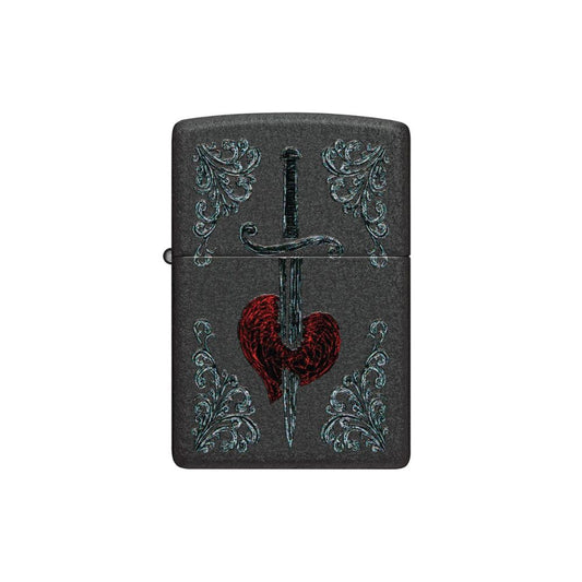 Zippo Heart Dagger Tattoo Design Lighter
