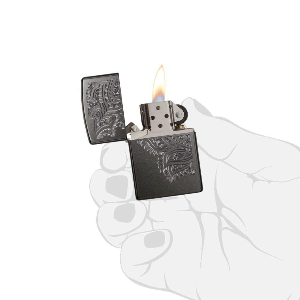 Zippo Iced Paisley Lighter